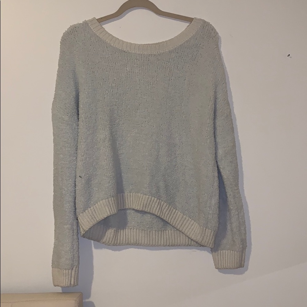 Fuzzy white sweater